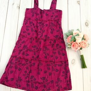 Cotton Magenta Floral Print Sundress